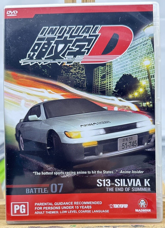 Initial D Battle 07 S13 Silvia K - Region 4 DVD In Good Condition 2858