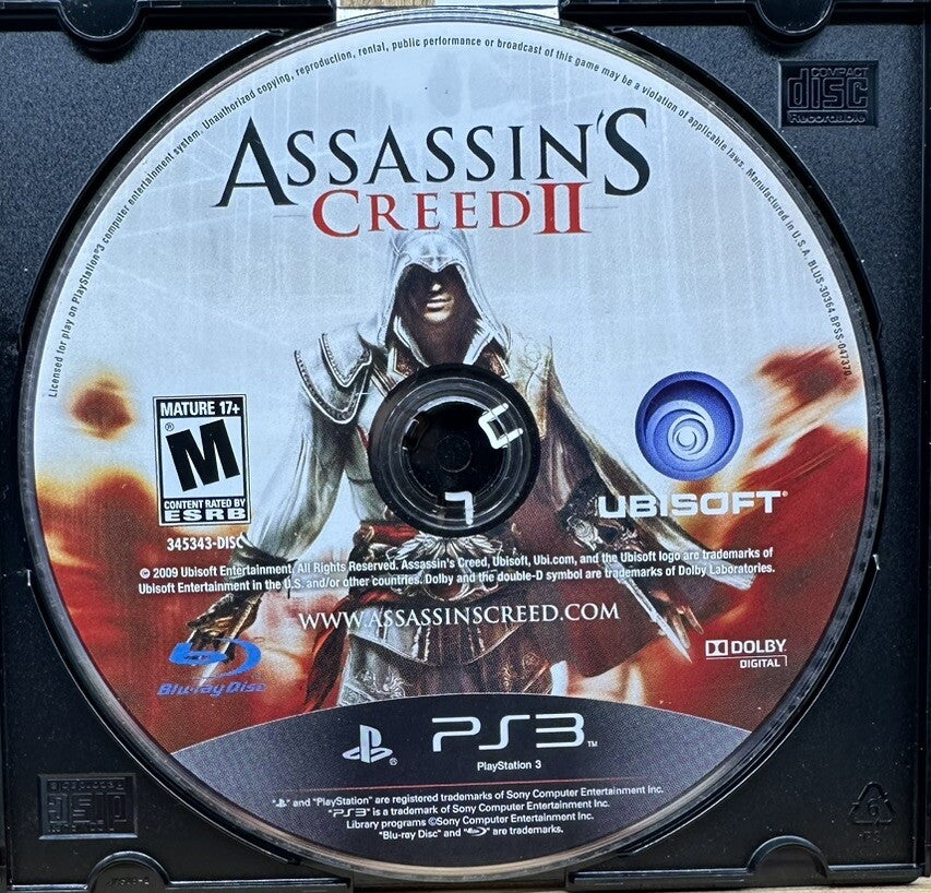 Assassin's Creed 2 Playstation 3 PS3 Game DISC ONLY In Good Condition