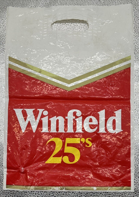 VINTAGE WINFIELD CIGARETTE PLASTIC SHOPPING BAG In Good Condition