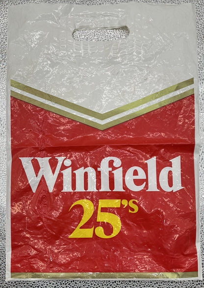 VINTAGE WINFIELD CIGARETTE PLASTIC SHOPPING BAG In Good Condition