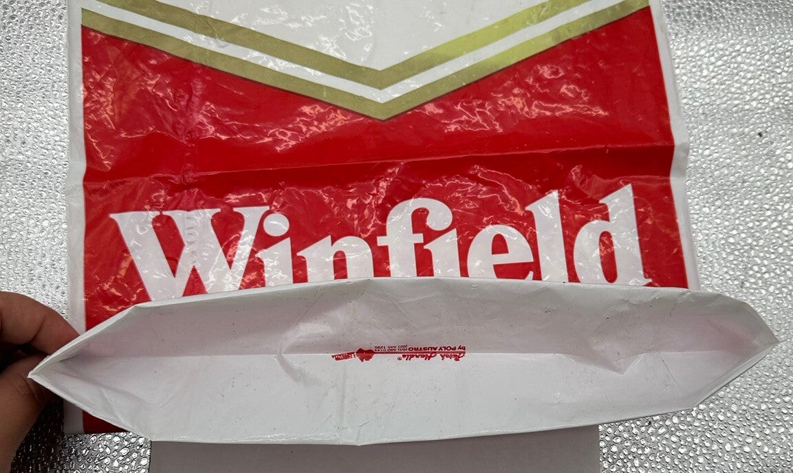 VINTAGE WINFIELD CIGARETTE PLASTIC SHOPPING BAG In Good Condition