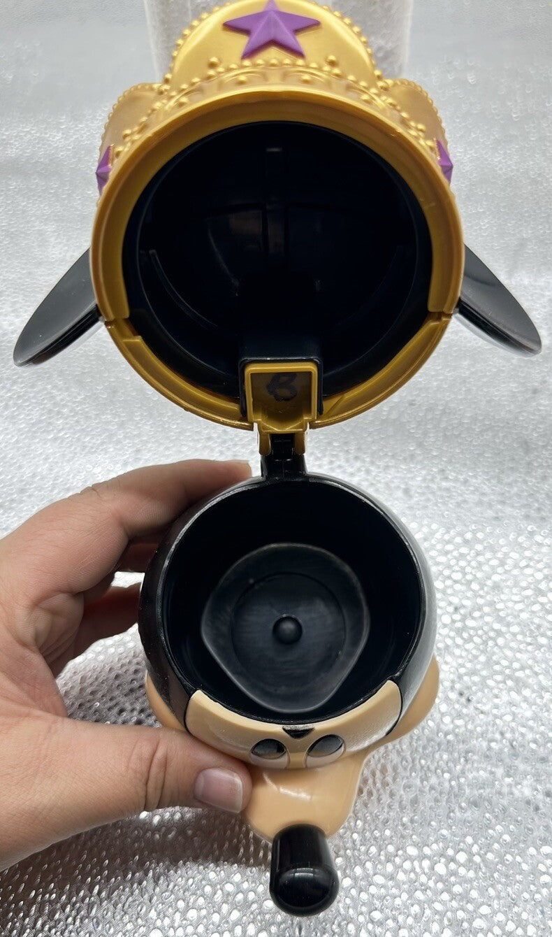 Disney On Ice Mickey Mouse Crown Mug Cup Lift Up Lid Collectible 5982