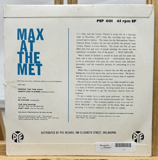Max At The Met - Vinyl Record In OK Condition 4466