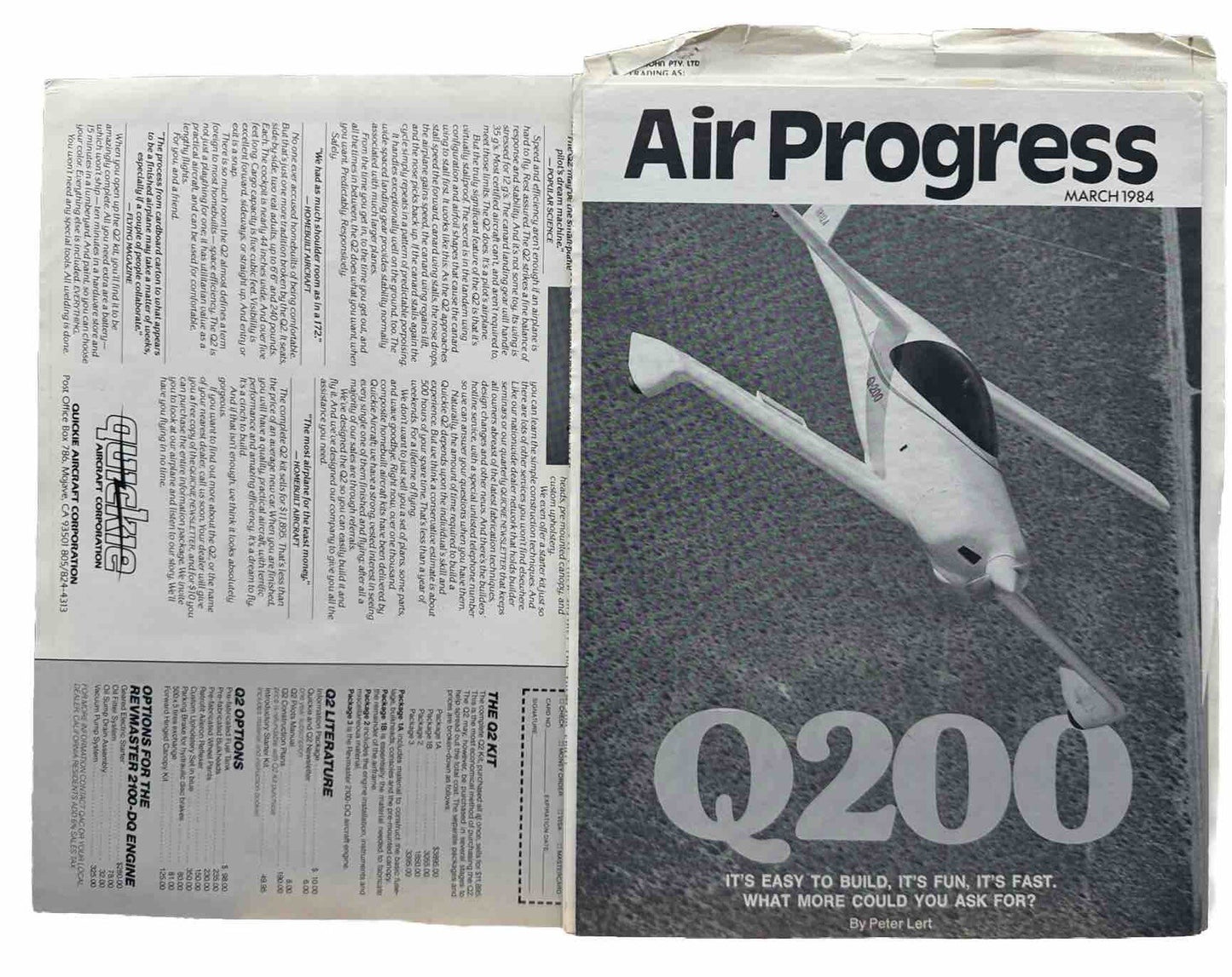 Q2 quickie Model Magazine - In Ok Condition
