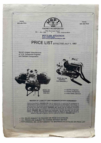 Hapi Engines Inc Magazine - In Ok Condition