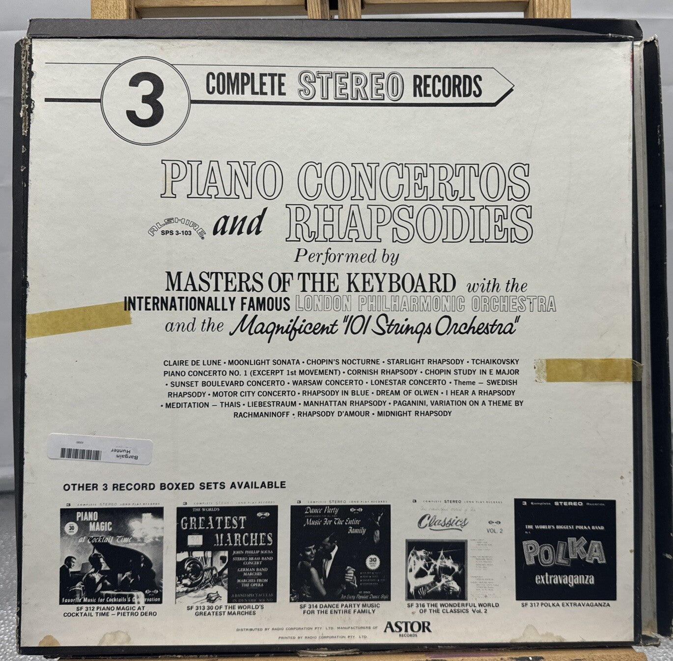Piano Concertos And Rhapsodies 3 Record Set - Record In OK Condition 4000