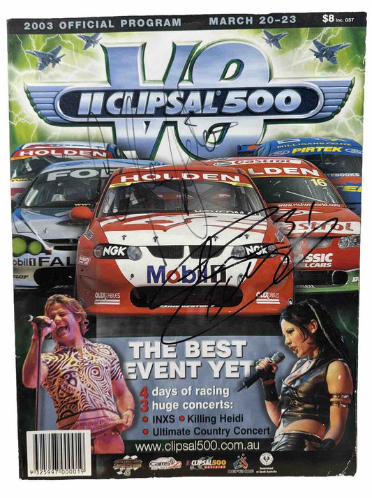 V8 Supercars Clipsal 500 Adelaide Program 2003 Magazine Signed Front Cover
