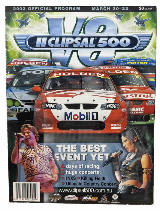V8 Supercars Clipsal 500 Adelaide Official Program 2003 Magazine Good Condition