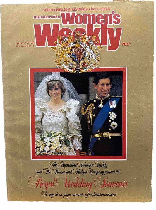 The Australian Women's Weekly August 19, 1981 Royal Wedding Magazine