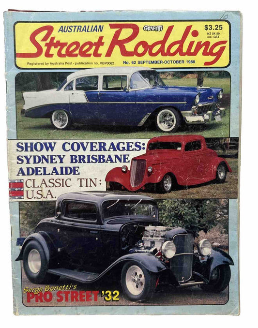 Australian Street Rodding No.62 September-October 1988  Magazine In Ok Condition