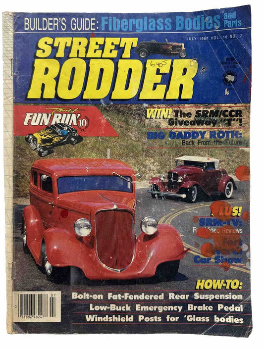 Street Rodder July 1987 Vol.16 No.7 Magazine - In Ok Condition
