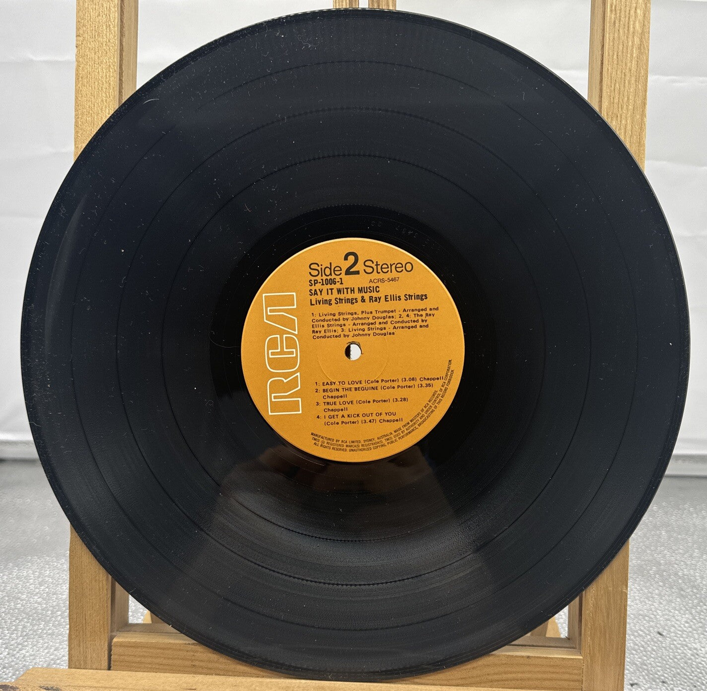 Say It With Music - Living Strings & Ray Ellis Strings Record ONLY In OK Cond