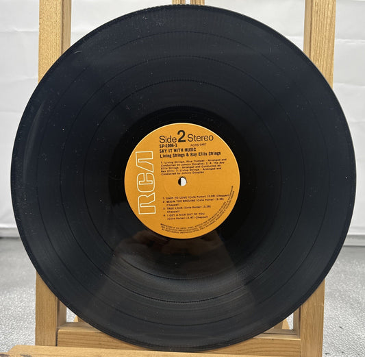Say It With Music - Living Strings & Ray Ellis Strings Record ONLY In OK Cond