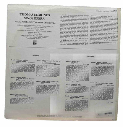 Thomas Edmonds SIngs Opera with Adelaide Orchestra Record In OK Condition 4246