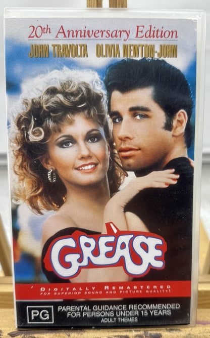 20th Anniversary Edition Grease John Travolta / Olivia Newton-John VHS 6367