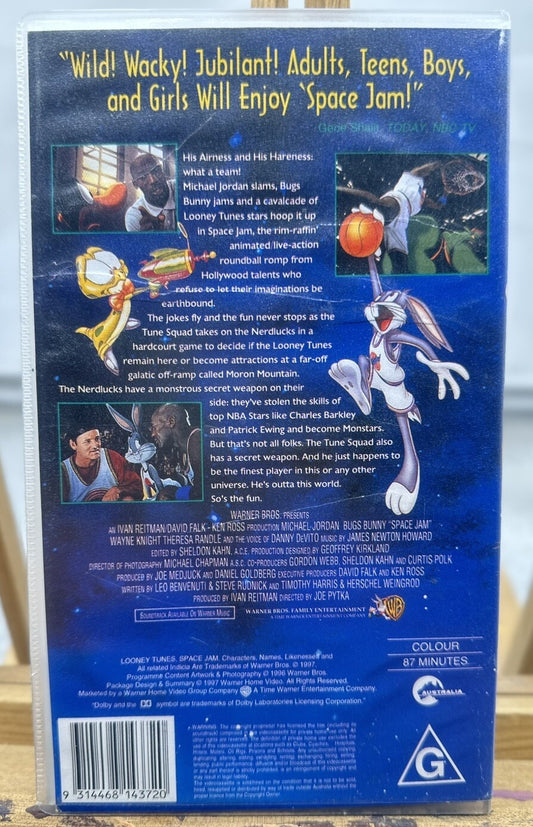 Space Jam Starring Michael Jordan And Bugs Bunny VHS In Good Condition - 6364