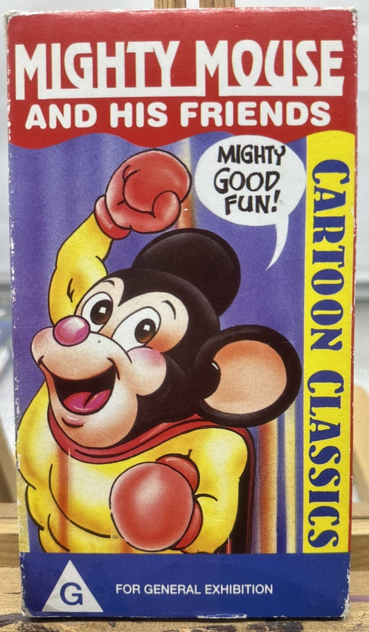 Mighty Mouse And His Friends Cartoon Classics VHS In Good Condition - 6575