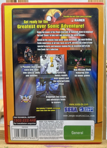 Sonic DX Adventure Director's Cut PC Game Complete In Good Condition 6026