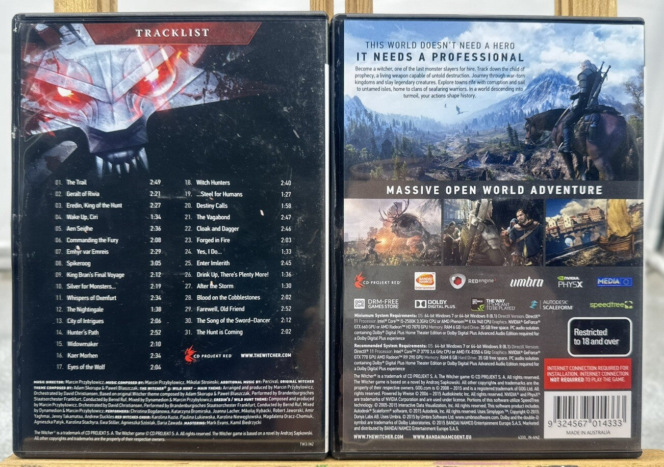 The Witcher Wild Hunt 3 PC Game Complete Good Condition 6018