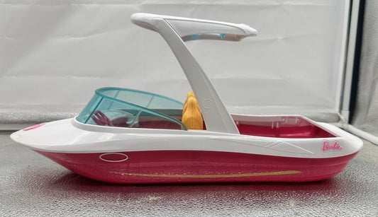 Barbie Dolphin Magic Ocean View Speed Boat Mattel 2016 In Good Condition 6454
