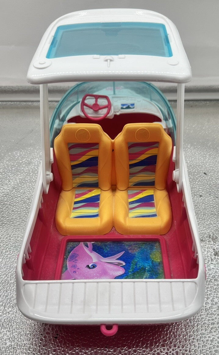 Barbie Dolphin Magic Ocean View Speed Boat Mattel 2016 In Good Condition 6454