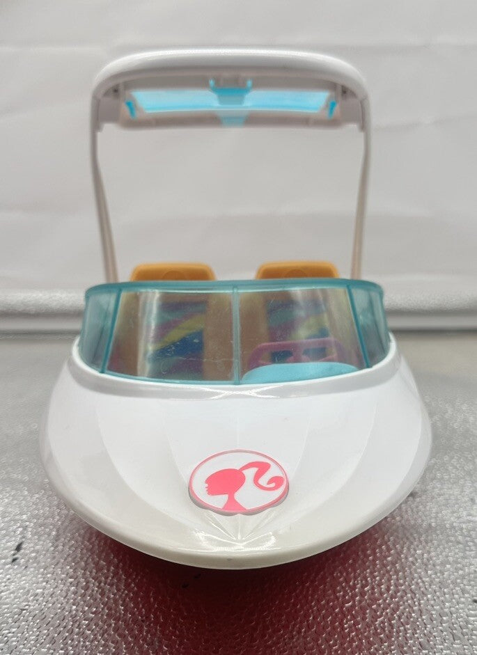 Barbie Dolphin Magic Ocean View Speed Boat Mattel 2016 In Good Condition 6454