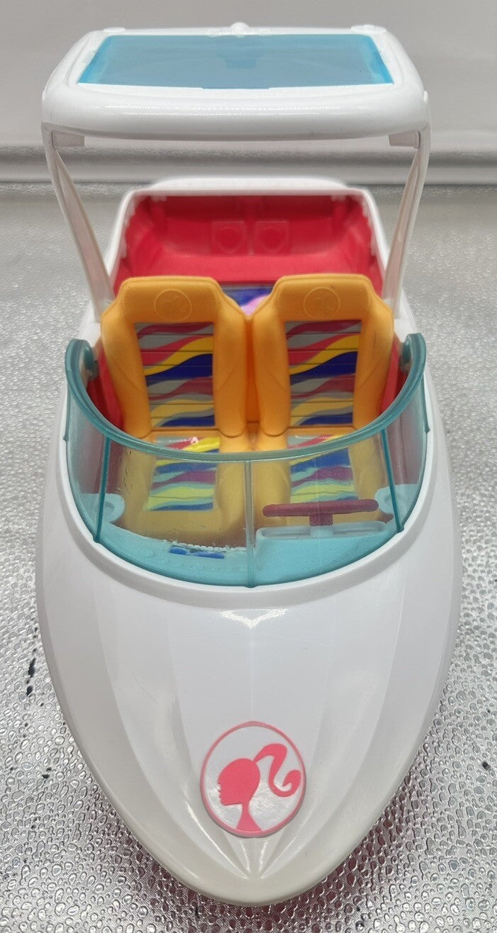 Barbie Dolphin Magic Ocean View Speed Boat Mattel 2016 In Good Condition 6454