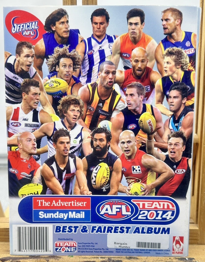 AFL  Best And Fairest 2014 Album Complete In Good Condition 6386