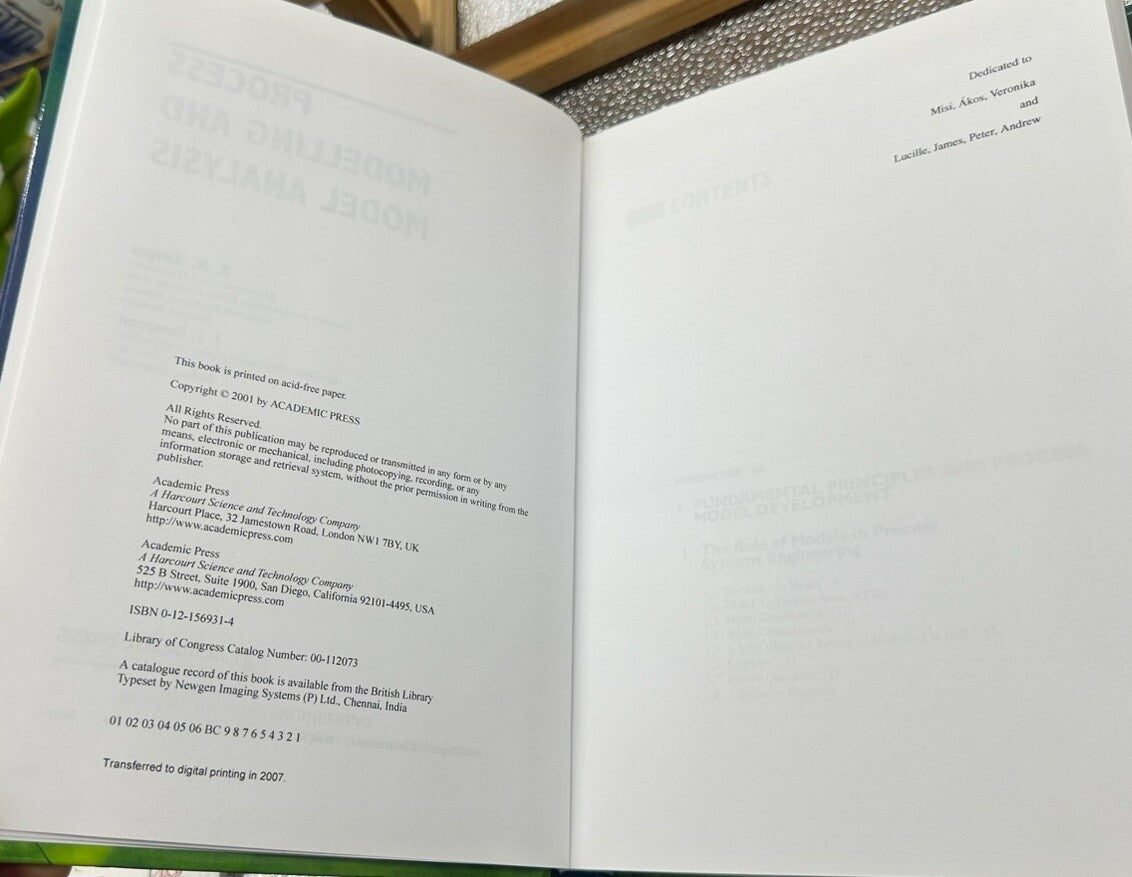 Process Modelling And Model Analysis Volume 4 - K.Hangos I.Cameron In GC 6464