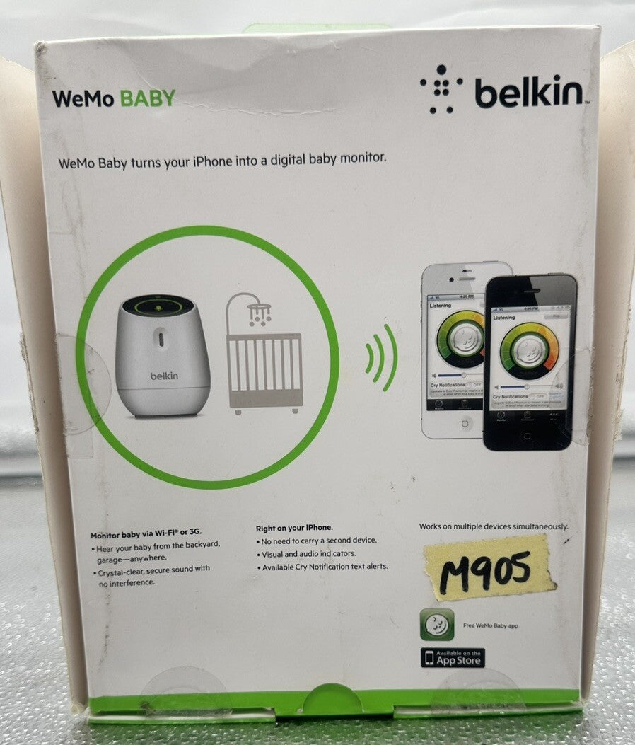 Belkin F8J007 WeMo Baby Monitor for Apple iPhone iPad Touch Never Used M905