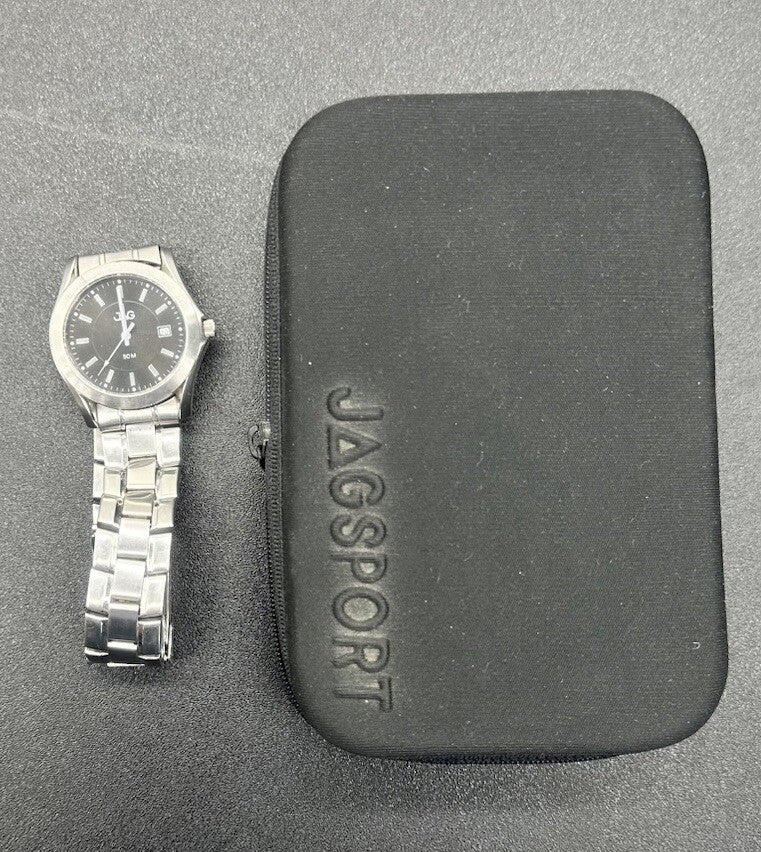 Jag Stainless Steel Watch 50 Meter Water Resistance NEEDS A NEW BATTERY