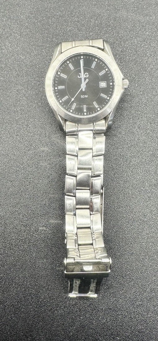 Jag Stainless Steel Watch 50 Meter Water Resistance NEEDS A NEW BATTERY