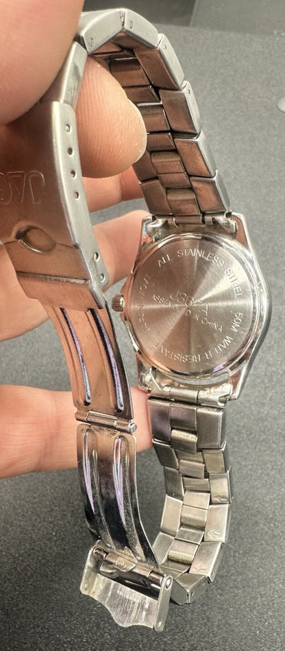 Jag Stainless Steel Watch 50 Meter Water Resistance NEEDS A NEW BATTERY