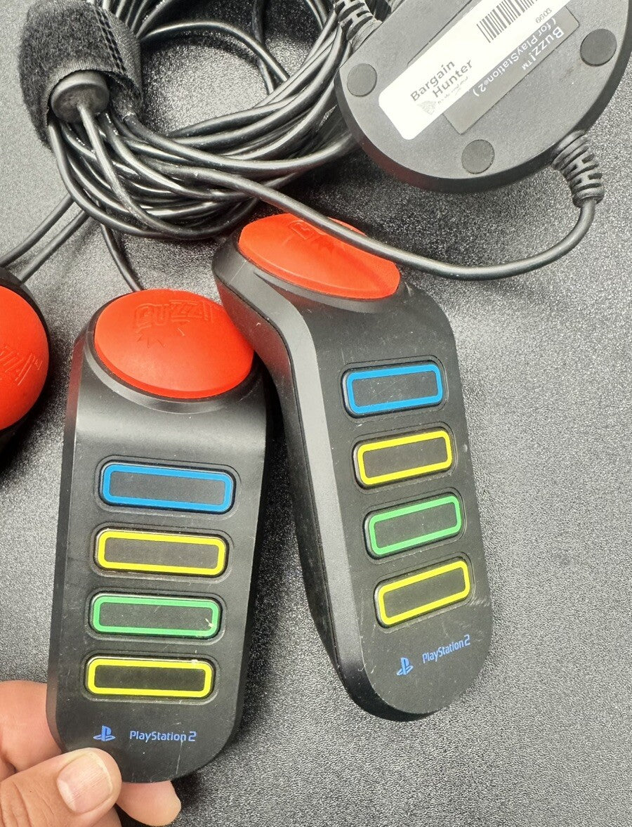 Official Wired Buzz Controllers Buzzers - PS2 PS3 - Tested & Working