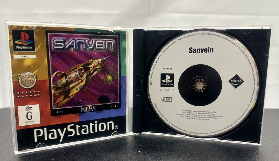 Sanvein Playstation 1 PS1 Game PAL In Good Condition 6498