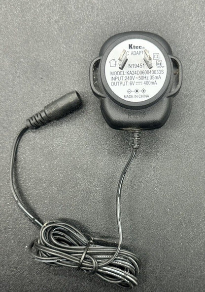 KTEC AC ADAPTOR KA24D090020033S OUTPUT 9V 0.2A In Good Condition 5341