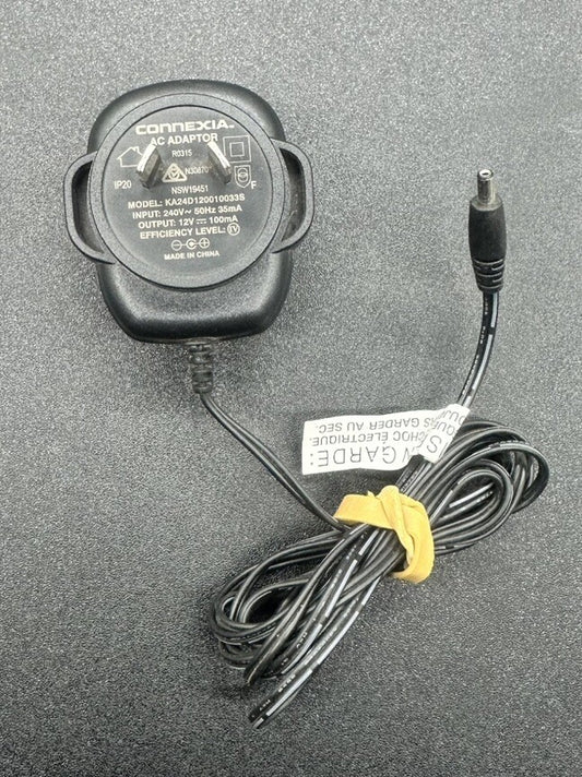 Connexia AC ADAPTOR KA24D120010033S OUTPUT 12V 100mA In Good Condition 3302
