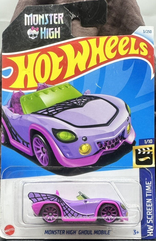 2025 HOT WHEELS #1/10 - Monster High Ghoul Mobile (#1 HW Screen Time) Purple8144