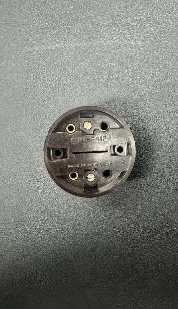 Original Vintage Brown Ring grip Round Bakelite Light switch 10A 240V In GC