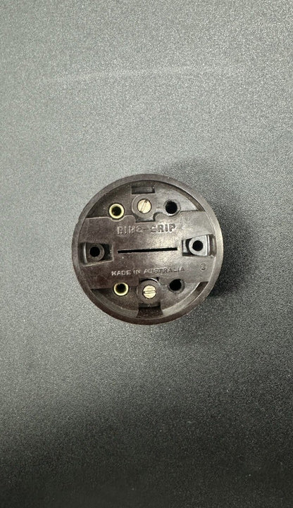 Original Vintage Brown Ring grip Round Bakelite Light switch 10A 240V In GC