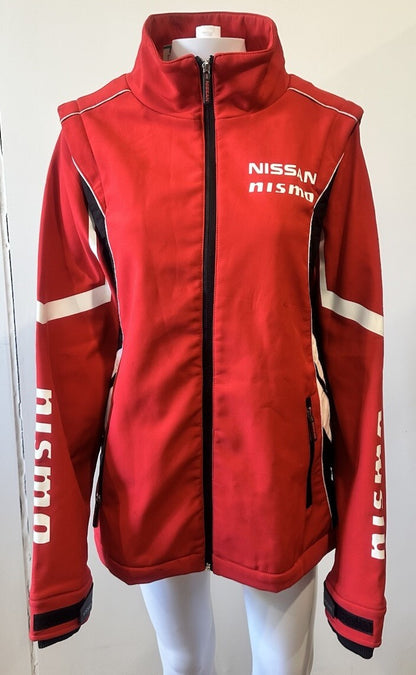 NISSAN Official Nismo Racing Women's Red Jacket Detachable Sleeves Vest Size S