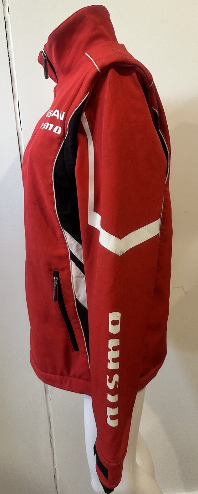 NISSAN Official Nismo Racing Women's Red Jacket Detachable Sleeves Vest Size S