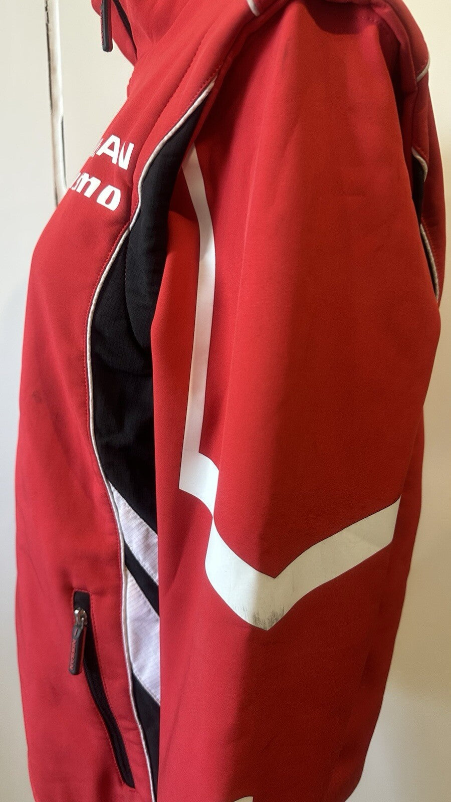 NISSAN Official Nismo Racing Women's Red Jacket Detachable Sleeves Vest Size S