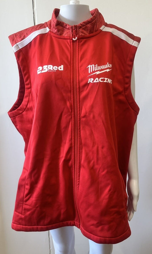 Official MILWAUKEE Racing Vest 23 Red Racing Size 3XL In Good Condition 4588