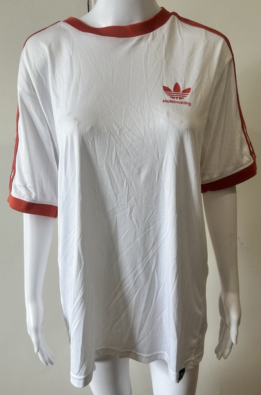 Adidas Skateboarding White Short Sleeve Shirt Size Large In Good Condition 3156