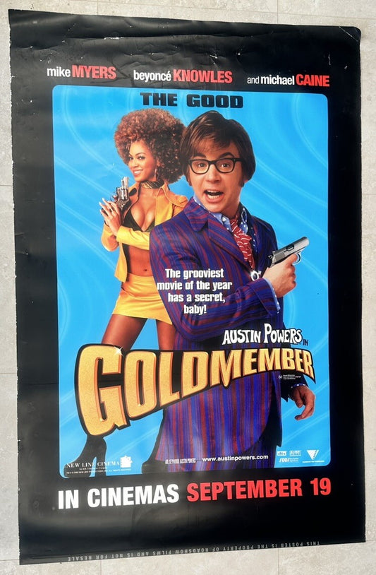 Austin Powers Goldmember Cinema Movie Wall POSTER In OK Condition 176cm x 117cm