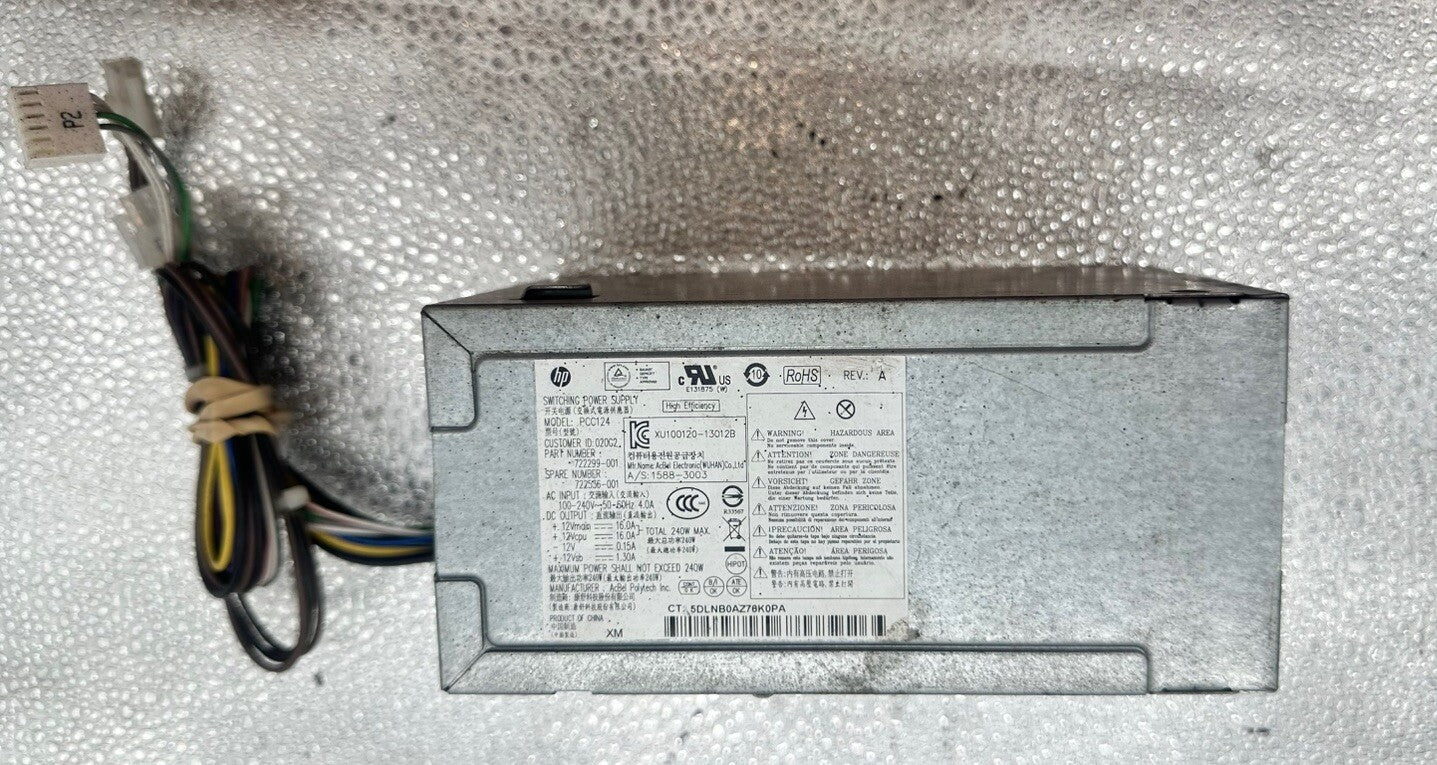 HP Prodesk 400 G1 Power Supply PCC124 240W In Good Condition 8346