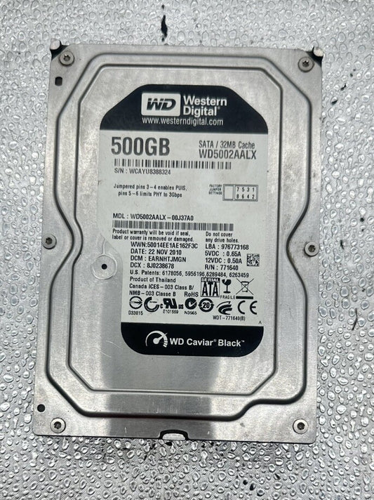 WD Caviar Black - WD5002AALX 500GB -SATA III 3.5'' Inch 8347