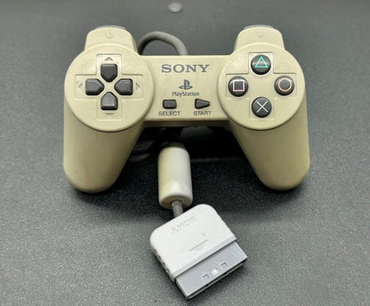 Genuine Sony Playstation 1 / PS1 Controller Yellowing In OK Condition 2071