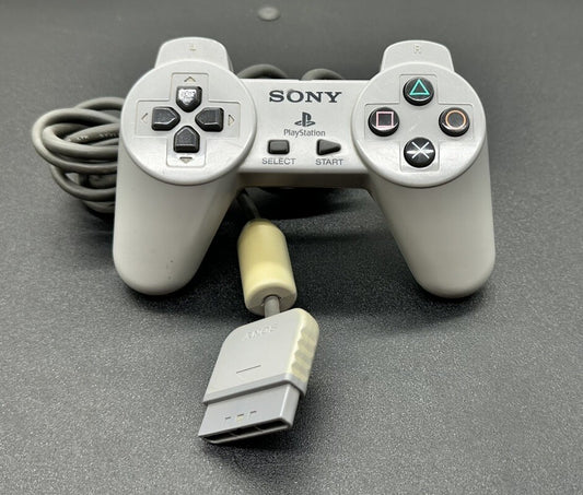 Genuine Sony Playstation 1 / PS1 Controller Yellowing In OK Condition 2062